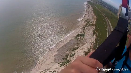 Telegraph video - paragliding shot by Rhiannon Edwards