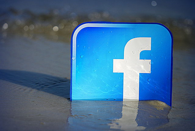 Facebook on the beach