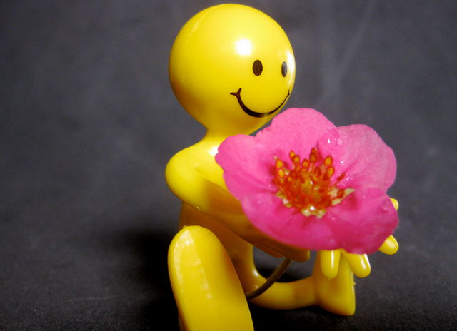 Smiley flower boy: