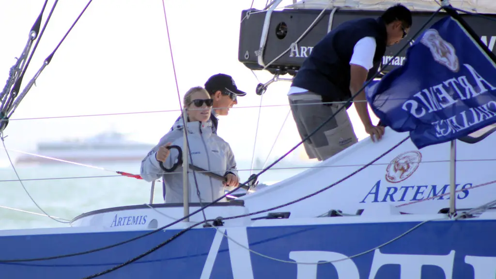 Zara Phillips on Artemis' Ocean Racing ll at Cowes 2014 by Graham Reading