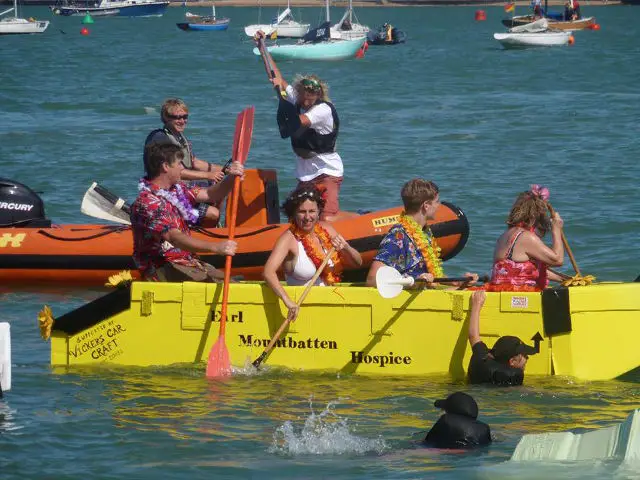 Cardboard boat race