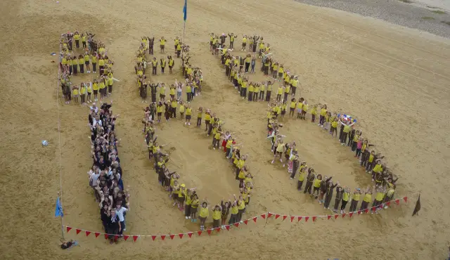 GirlGuiding 100 years on the beach :