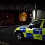 Lorry being removed from under bridge by Harry Finnis