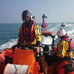 SSILB 2nd Coxswain Richard Chantler navigating the busy waters of the Solent Channel