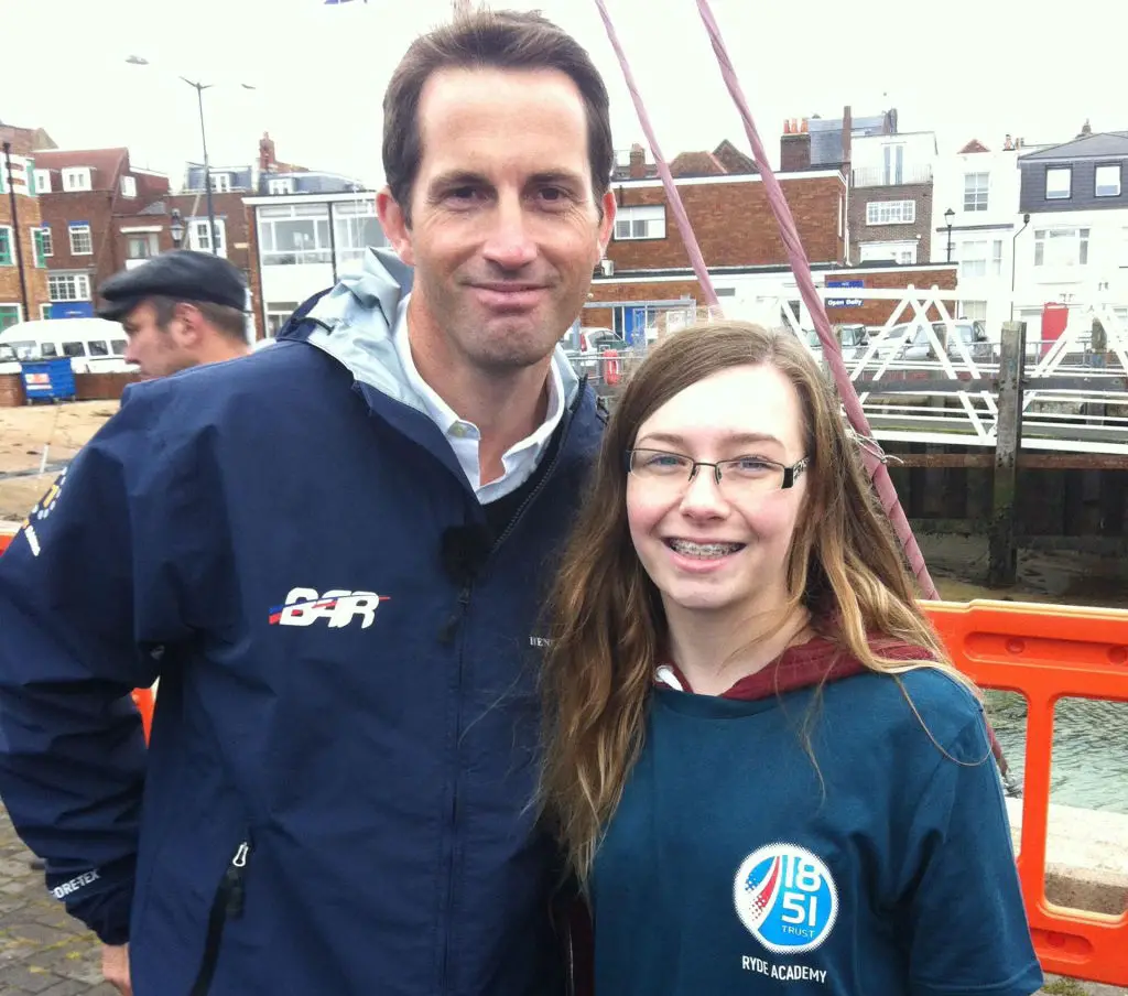 Ben Ainslie  Racing with Ryde Academy pupils by Holly Smith