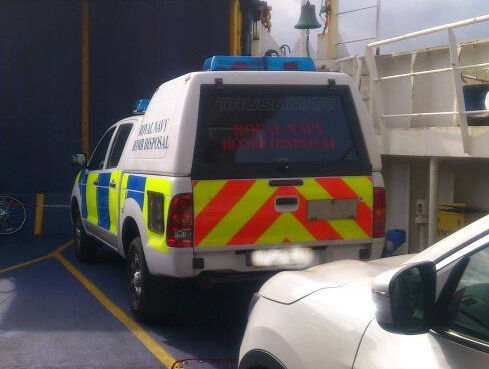 Bomb Disposal Unit on ferry 