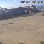 Drunk driving hovercraft pilot - cctv footage