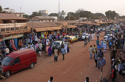 Gambia clothes market:
