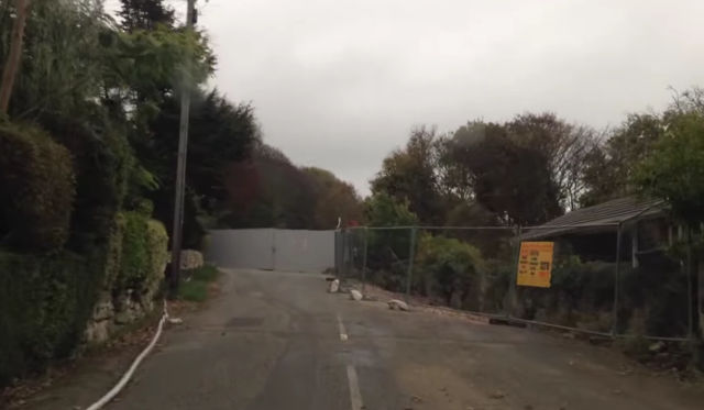Only drive over re-made Undercliff Drive road video
