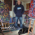 Steve Miles in his studio: