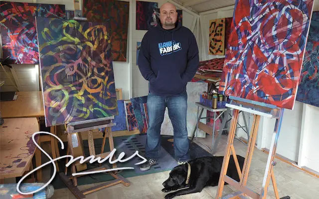 Steve Miles in his studio: