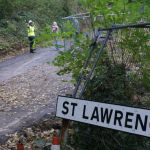 Undercliff resident re-opening - attempted re-closure - Island Roads and residents - St Lawrence sign