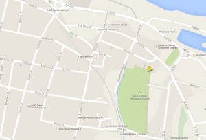 Map showing of sand bags in Ryde