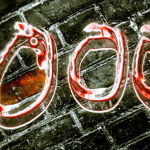 1000 in light traced writing: