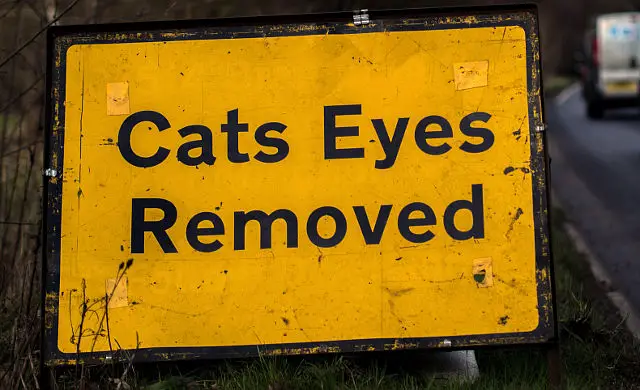 Catseye removed road sign by x1brett