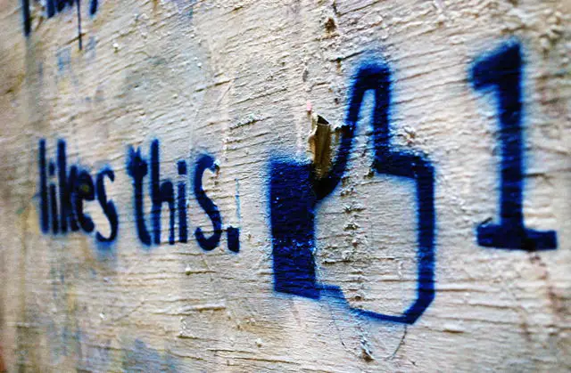 Facebook like graffiti