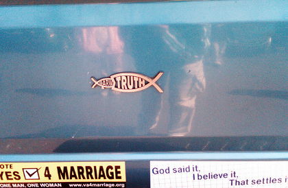 Fish Truth bumper stickers: