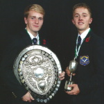 Joe Evans Murray and Alex Robertson with SSRC trophies