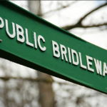 Public bridleway sign