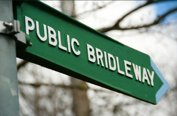 Public bridleway sign