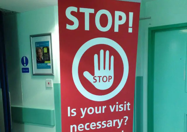 Stop - norovirus warning sign