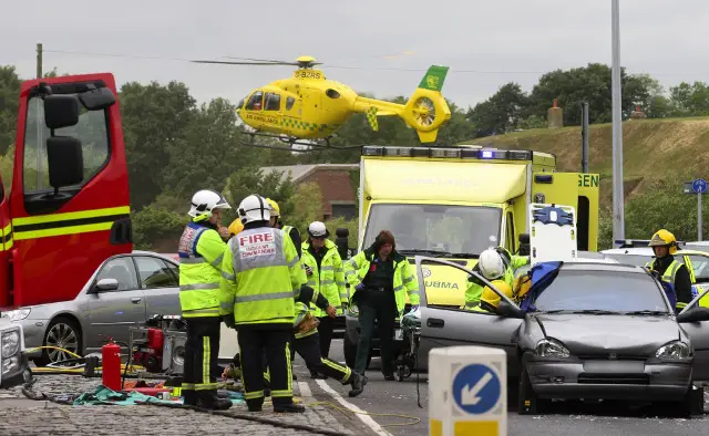 Air Ambulance motorway crash
