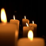 Candles in dark: