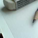 Paper pencil and rubber: