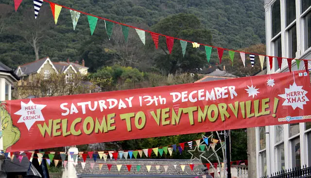 VentnorVille banner with bunting