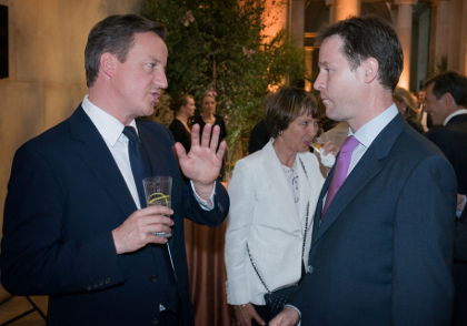 David Cameron and Nick Clegg by Magnus Manske