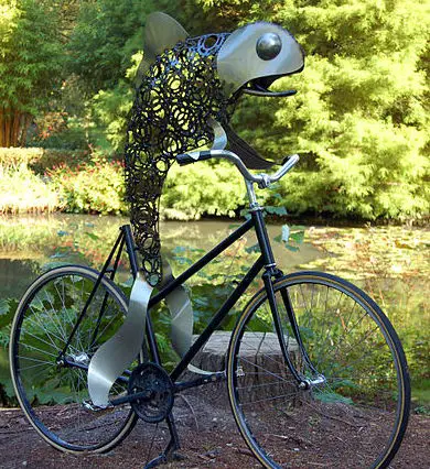 Fish on a bike: