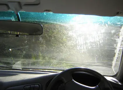 Dirty windshield