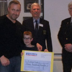 Finley collected cheque from Ryde Rowing Club