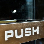 Push door handle