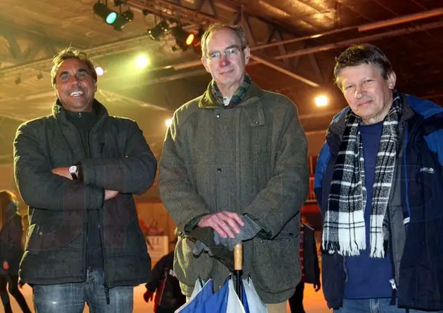 Andrew Turner Wayne Whittle and Brian Harris at ryde arena - ice rink -