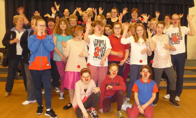 Girlguides and red nose day 2015