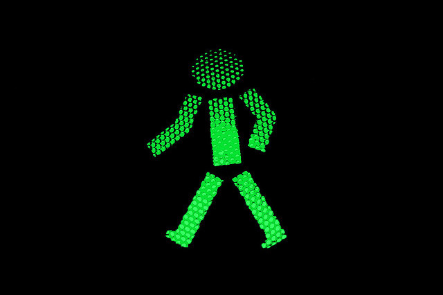 Green man walking