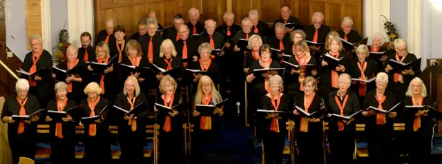 Newport. The Phoenix Choir in St Johns Church giving a charity concert in aid of Carisbrooke Castle Museum.