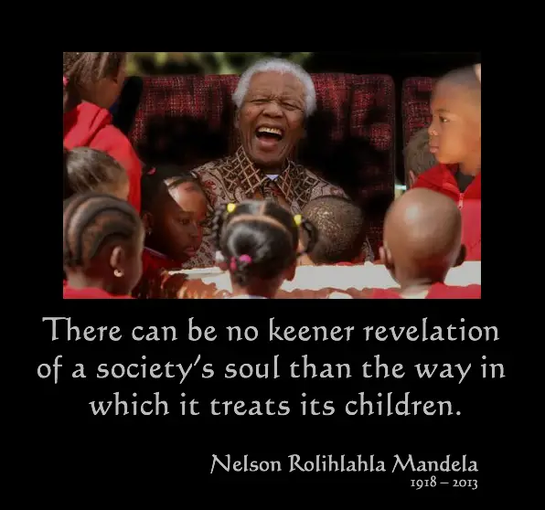Mandela with kids