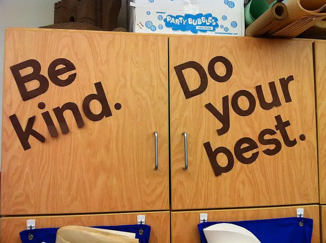 Be Kind do your best message: