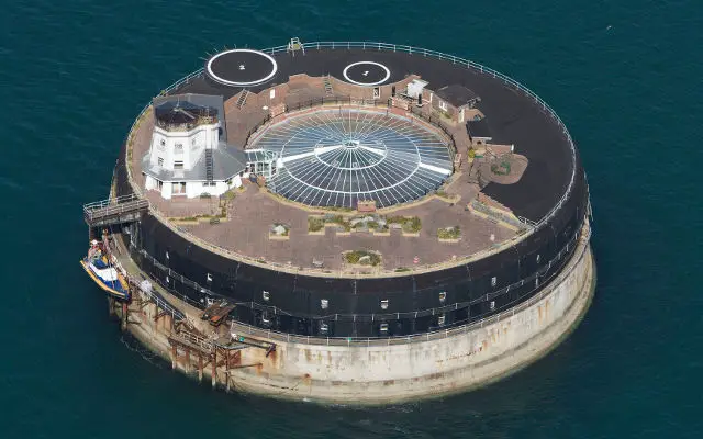 Doctor Who Sea Devil - No Man's Fort from above