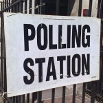Polling station banner