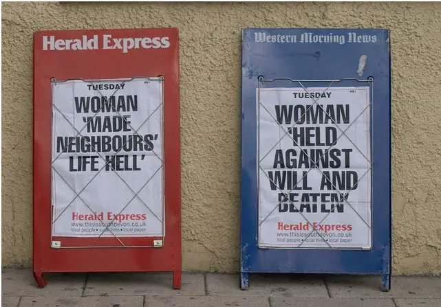 Newspaper headlines