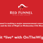 Red Funnel 'big event' invitation with OnTheWight live coverage