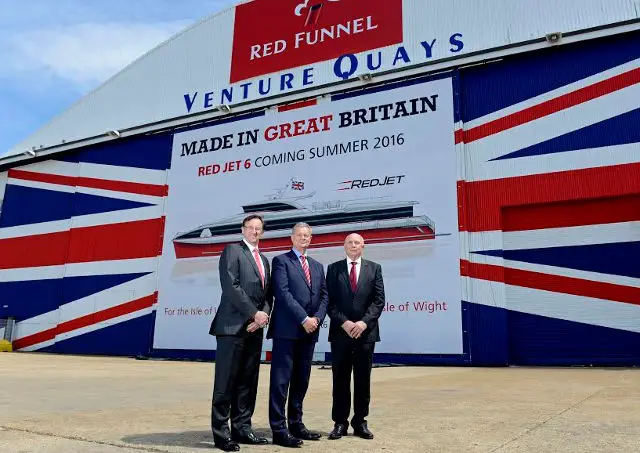 Red Funnel redjet6 announcement - kevin george mark slawson and peter morton