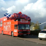 The Sun election party bus