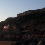 Blackgang rescue - 7 June 2015 - Coastguard helicopter taking off
