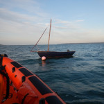 Cowes rnli drifting dinghy