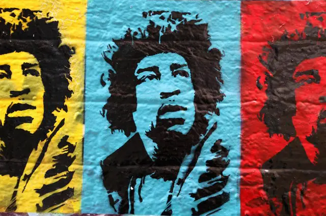 Jimi Hendrix graffiti