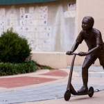 Scooter statue